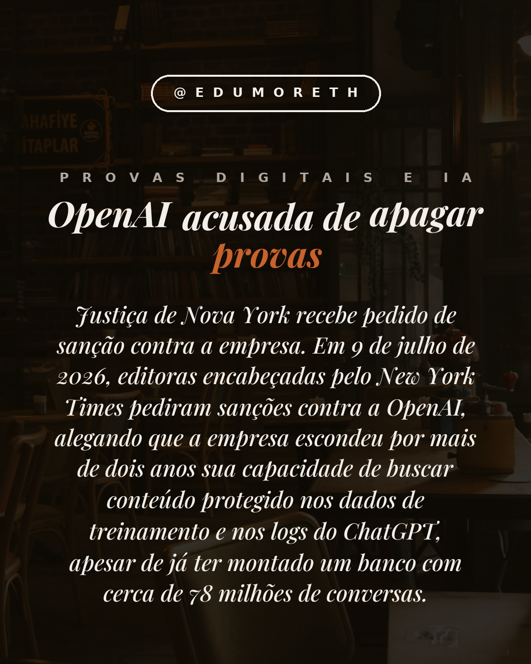 OpenAI acusada de apagar provas