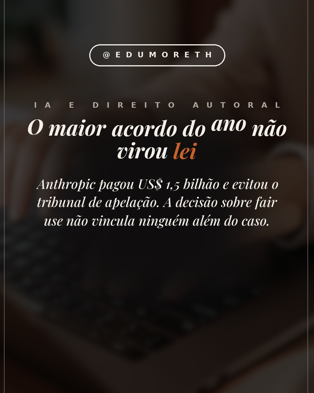 O maior acordo do ano não virou lei